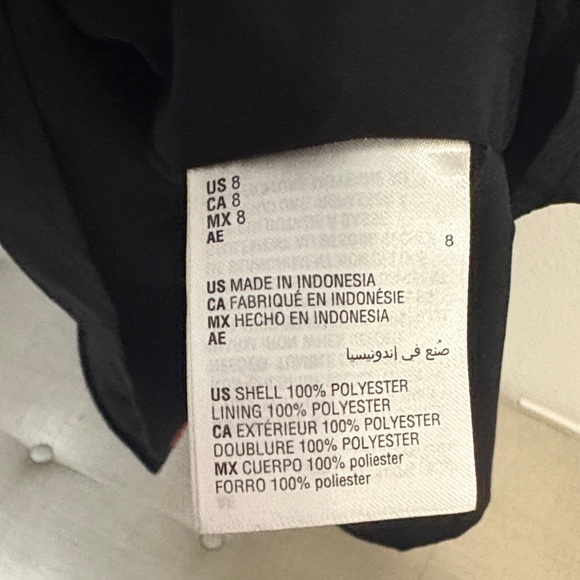 Alfani Black belted wrap Dress with Pink Floral Design 8 - Picture 3 of 7